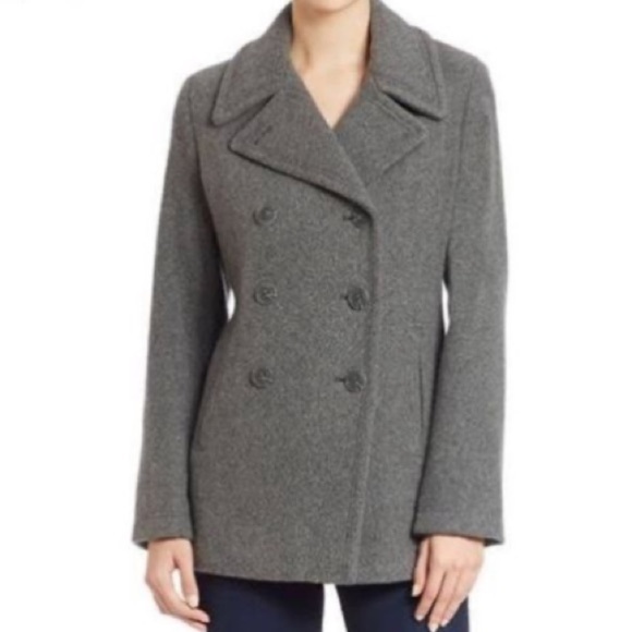 Calvin Klein double breasted grey classic peacoat - Picture 1 of 4